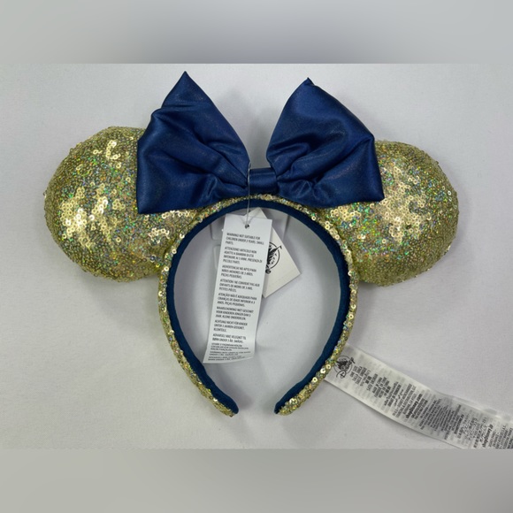 Disney Accessories - NWT Disney Parks WDW 50th Anniversary Gold Headband Minnie Ears